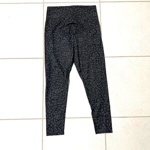 Old Navy Charcoal Animal Print Maternity Leggings